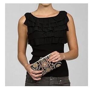 Vera Bradley Clutch Wallet Caffe Latte Kisslock Organizer Retired